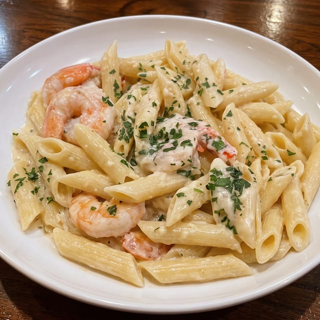 Shrimp Alfredo.