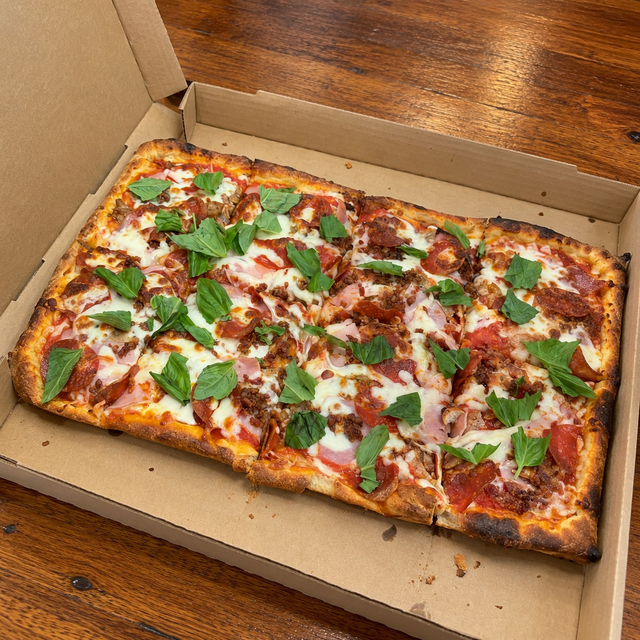 Sicilian Deep Dish Pizza Specialty.